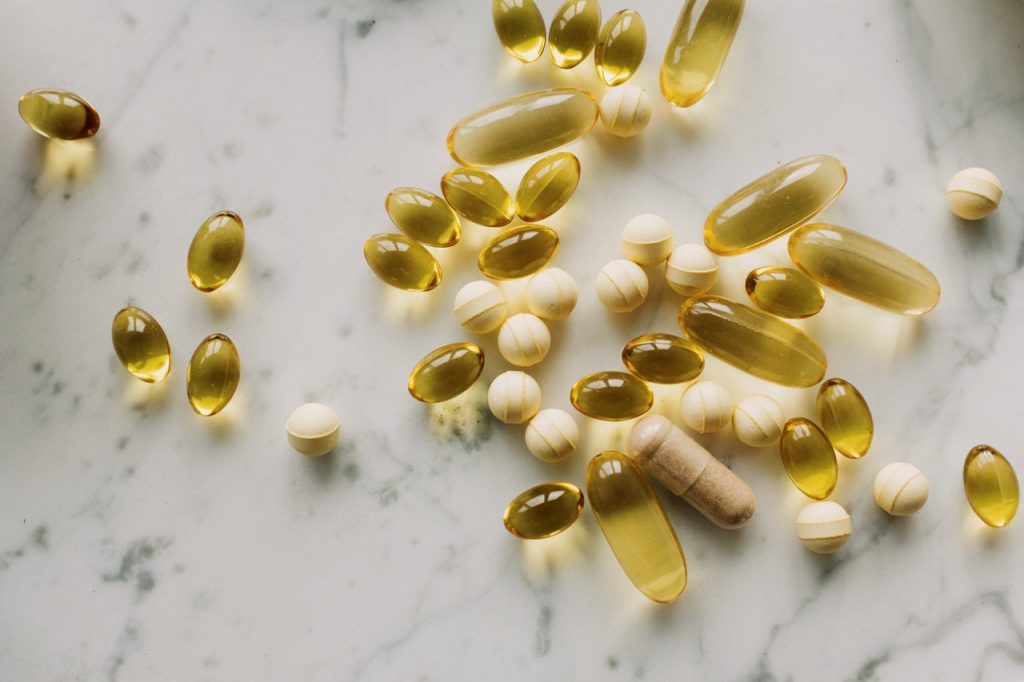 Image of pills scattered on the table