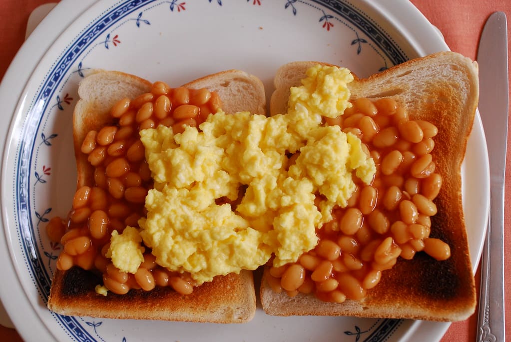 Folate deficiency: White bread, eggs and baked beans are high in folate.